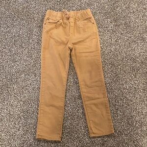 Carter's Tan Light Brown Boys Chino Khaki Pants with drawstring waistband